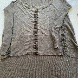 Free People cotton & lace sweater